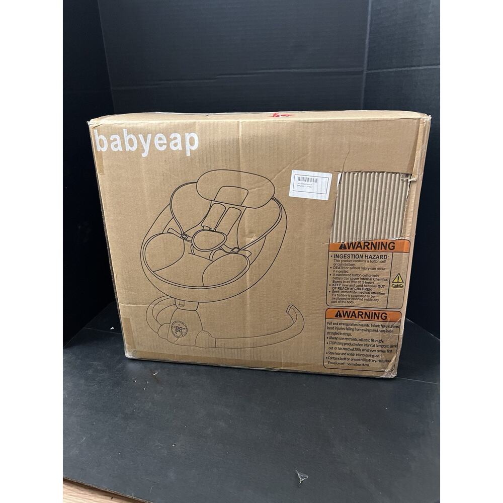 Babyeap Baby Swing for Infants,Bluetooth Control 5-point Harness Newborn Swing,5